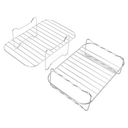 Fryer Rack Stainless Steel Skewer Rack Fryer Steaming Rack with Anti Scalding Clip Skewer for NINJA FOOD 8QT