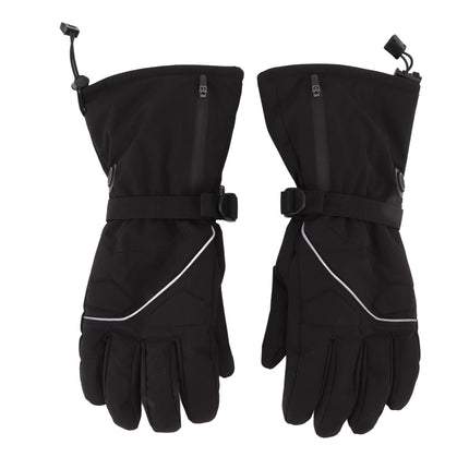 Electric Heated Gloves Battery Powered Heating Thermal Gloves Rechargeable Winter Warm Skiing Gloves for Men Women L