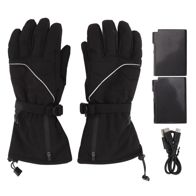 Electric Heated Gloves Battery Powered Heating Thermal Gloves Rechargeable Winter Warm Skiing Gloves for