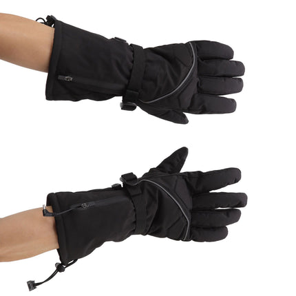 Electric Heated Gloves Battery Powered Heating Thermal Gloves Rechargeable Winter Warm Skiing Gloves for Men Women XL