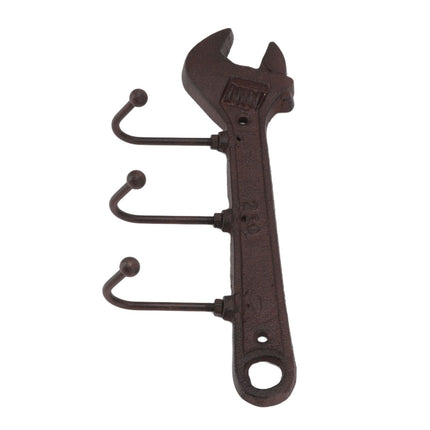 Industrial Style Hook Innovative Wall Decorative Cast Iron Hooks Clothes Hanger Pendant for Bar Entryway Wrench Shape 24x10.5x4.5cm