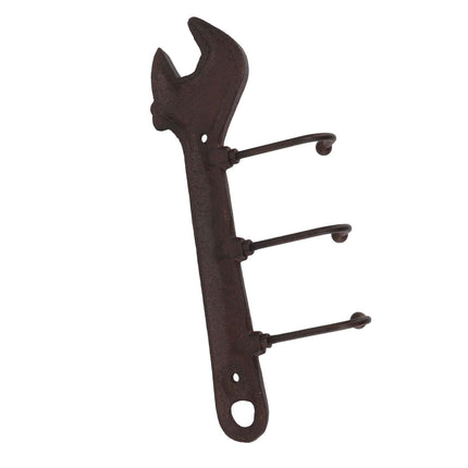 Industrial Style Hook Innovative Wall Decorative Cast Iron Hooks Clothes Hanger Pendant for Bar Entryway Wrench Shape 24x10.5x4.5cm