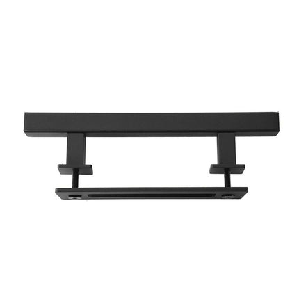 Sliding Barn Door Handle Carbon Steel 4.8mm Thick Double Sided Barn Door Push Pull Handle Black Square Handle