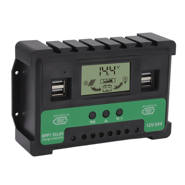Solar Controller 12V 24V Charge Discharge PV Regulator LCD Display Dual USB Output 30A – product detail