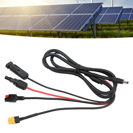 1 to 4 Solar Panel Plug to DC 5.5x2.1mm Adapter Extension Power Cable Solar Panel Charger Connecting Cable