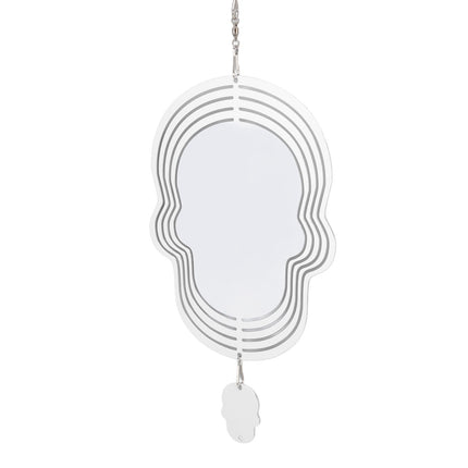 Wind Chime White Simple Delicate Decorative Weather Resistance Ornament for Lamp Tree Wall Skull Pattern