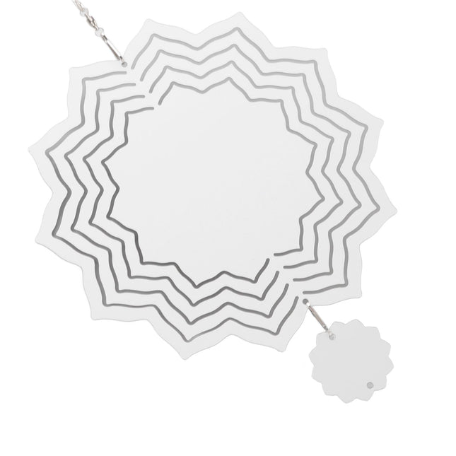 Wind Chime White Simple Delicate Decorative Weather Resistance Ornament for Lamp Tree Wall Lotus Pattern – product detail
