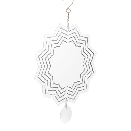 Wind Chime White Simple Delicate Decorative Weather Resistance Ornament for Lamp Tree Wall Lotus Pattern