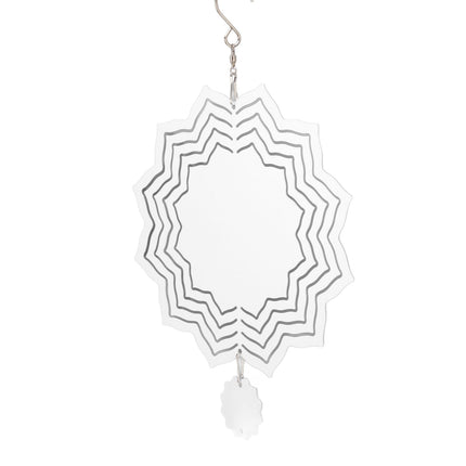 Wind Chime White Simple Delicate Decorative Weather Resistance Ornament for Lamp Tree Wall Lotus Pattern