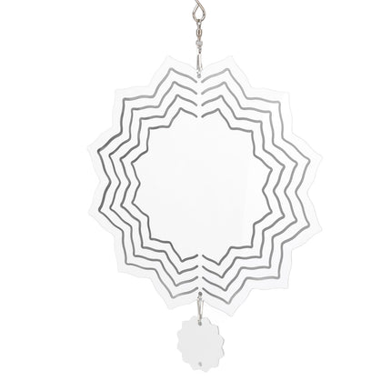 Wind Chime White Simple Delicate Decorative Weather Resistance Ornament for Lamp Tree Wall Lotus Pattern