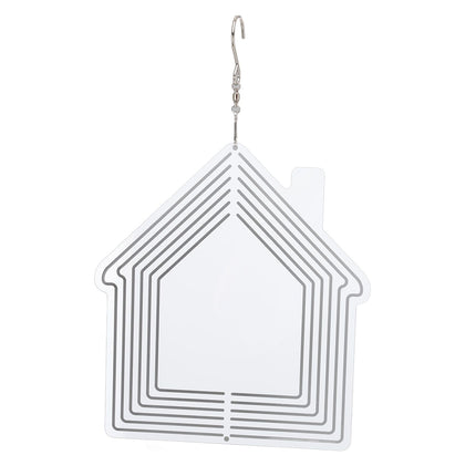 DIY Sublimation Metal Wind Spinner Hanging Blank Wind Chimes Garden Decorative Ornaments House 200x182x1mm