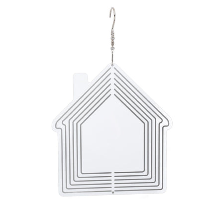 DIY Sublimation Metal Wind Spinner Hanging Blank Wind Chimes Garden Decorative Ornaments House 200x182x1mm