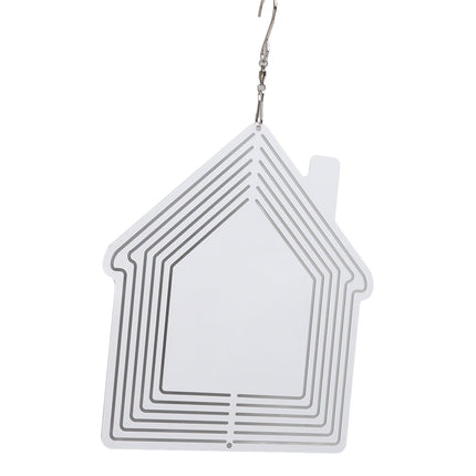 DIY Sublimation Metal Wind Spinner Hanging Blank Wind Chimes Garden Decorative Ornaments House 200x182x1mm