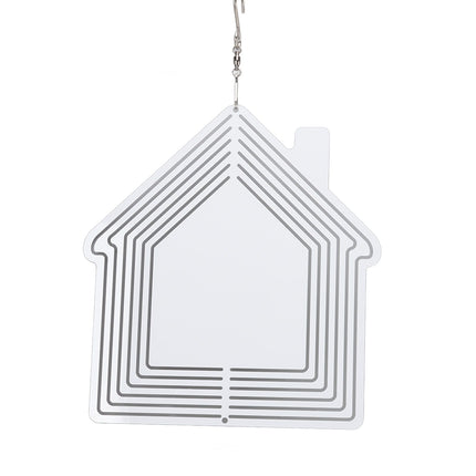 DIY Sublimation Metal Wind Spinner Hanging Blank Wind Chimes Garden Decorative Ornaments House 200x182x1mm