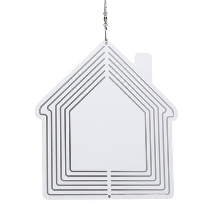 DIY Sublimation Metal Wind Spinner Hanging Blank Wind Chimes Garden Decorative Ornaments House 200x182x1mm