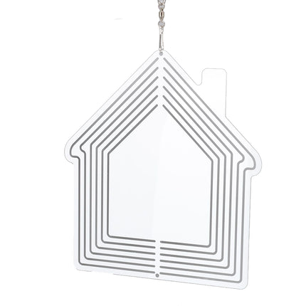 DIY Sublimation Metal Wind Spinner Hanging Blank Wind Chimes Garden Decorative Ornaments House 200x182x1mm