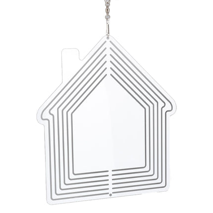 DIY Sublimation Metal Wind Spinner Hanging Blank Wind Chimes Garden Decorative Ornaments House 200x182x1mm