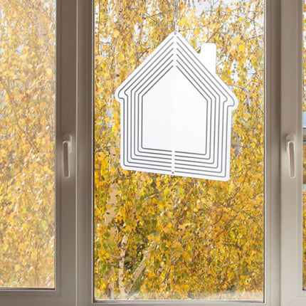 DIY Sublimation Metal Wind Spinner Hanging Blank Wind Chimes Garden Decorative Ornaments House 200x182x1mm
