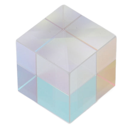 Prism Cube Optical Glass RGB Dispersion Color Cube Sun Catcher X Cube Prism Birthday Gift 15x15x15mm/0.6x0.6x0.6in