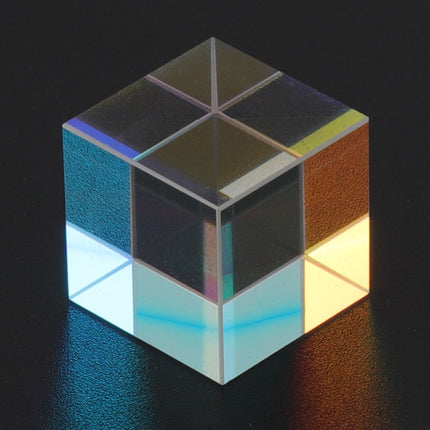 Prism Cube Optical Glass RGB Dispersion Color Cube Sun Catcher X Cube Prism Birthday Gift 15x15x15mm/0.6x0.6x0.6in