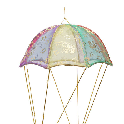 Parachute Christmas Ornaments Lovely Shape Safe Eco Friendly Fleece PC Christmas Hanging Ornament Parachute for Kids Somersault