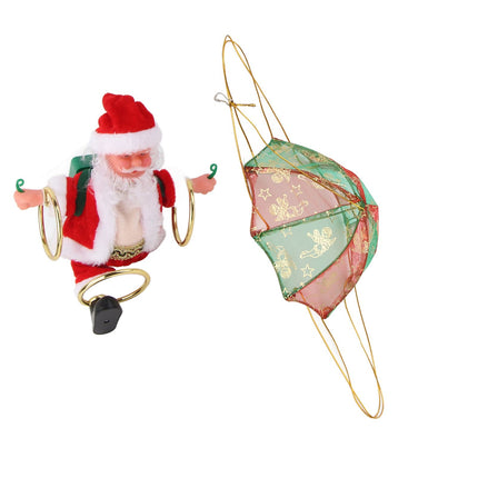 Parachute Christmas Ornaments Lovely Shape Safe Eco Friendly Fleece PC Christmas Hanging Ornament Parachute for Kids Circling