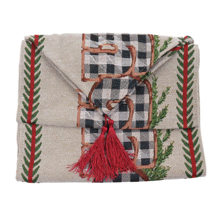 Christmas Table Runner Reusable Washable 1.8m Long Knitted Fabric Table Runner Holiday for Home Cafe Type 2