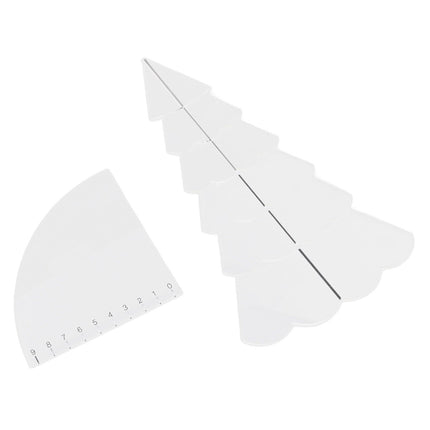 Handmade Christmas Tree Quilting Set Transparent Acrylic DIY Sewing Pattern Template Ruler Tool Set for Bowl Mats Making S