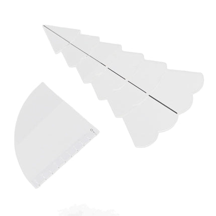 Handmade Christmas Tree Quilting Set Transparent Acrylic DIY Sewing Pattern Template Ruler Tool Set for Bowl Mats Making S