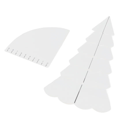 Handmade Christmas Tree Quilting Set Transparent Acrylic DIY Sewing Pattern Template Ruler Tool Set for Bowl Mats Making S