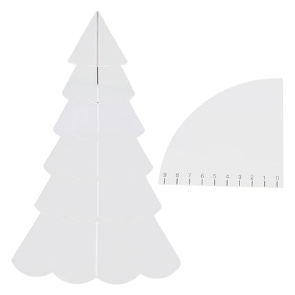 Handmade Christmas Tree Quilting Set Transparent Acrylic DIY Sewing Pattern Template Ruler Tool Set for Bowl Mats Making S