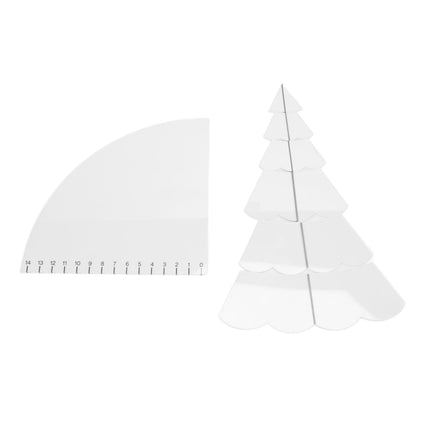 Handmade Christmas Tree Quilting Set Transparent Acrylic DIY Sewing Pattern Template Ruler Tool Set for Bowl Mats Making M