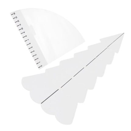 Handmade Christmas Tree Quilting Set Transparent Acrylic DIY Sewing Pattern Template Ruler Tool Set for Bowl Mats Making M