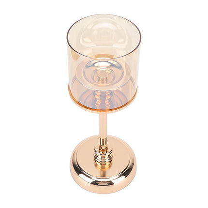 Light Luxury French Candlestick Ornament Table Candle Holder Romantic Candlelight Dinner Decorative Props Champagne Gold