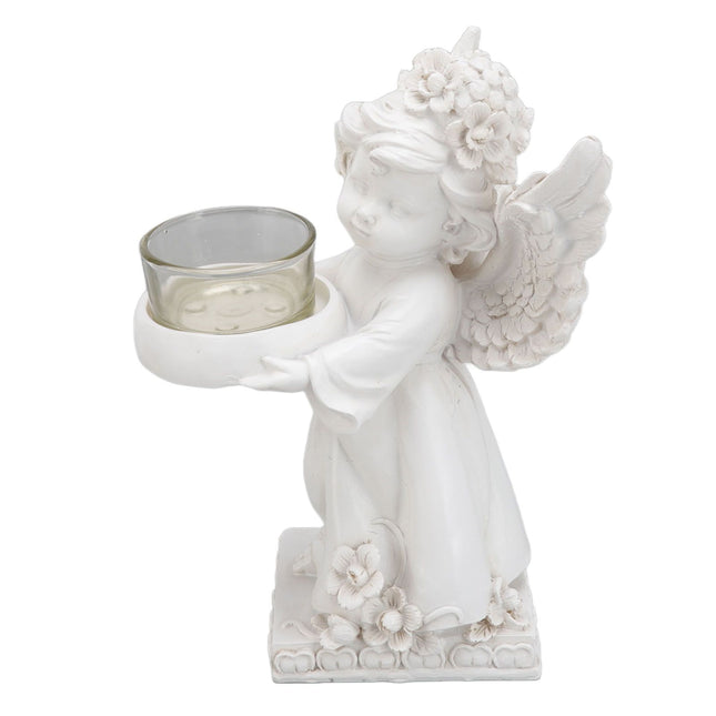 Angel Candle Holder Decorative Lightweight Robust Desktop Ambient Resin Candle Organizer for Dinner – product detail