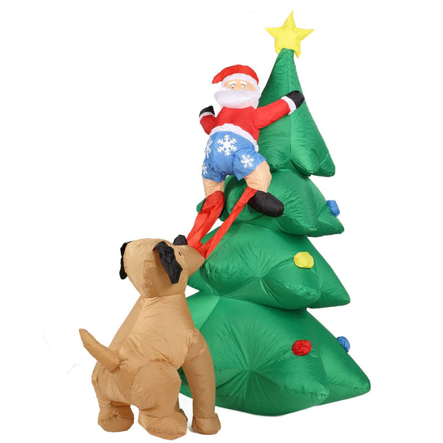 Dog Bite Old Man's Christmas Tree LED Growing Inflatable Christmas Tree for Outdoor Grden Yard AU 100 – product detail