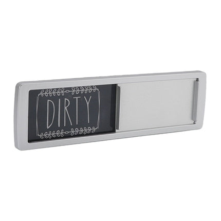 Dishwasher Magnet Easy To Read Clean Dirty Sign Indicator for Dishwasher With Double Sided Adhesive Tape Silver (Black and White)