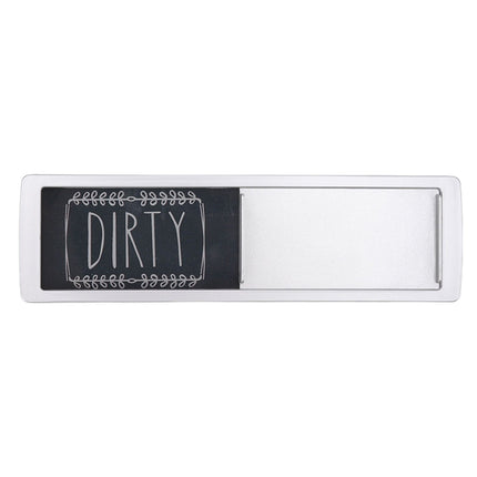 Dishwasher Magnet Easy To Read Clean Dirty Sign Indicator for Dishwasher With Double Sided Adhesive Tape Silver (Black and White)