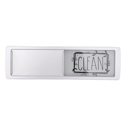 Dishwasher Magnet Easy To Read Clean Dirty Sign Indicator for Dishwasher With Double Sided Adhesive Tape Silver (Black and White)