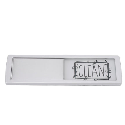 Dishwasher Magnet Easy To Read Clean Dirty Sign Indicator for Dishwasher With Double Sided Adhesive Tape Silver (Black and White)