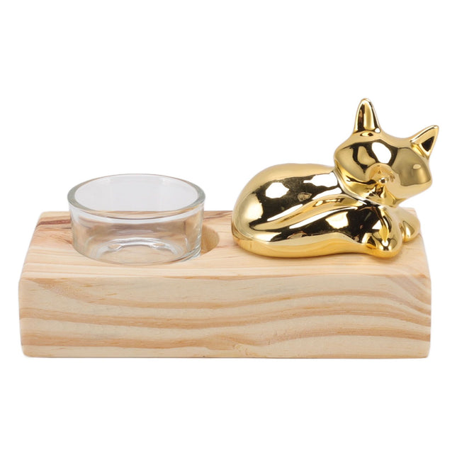 Candle Holder Decor Nordic Wooden Ceramic Glass Household Party Bedroom Ornament Gift – product detail