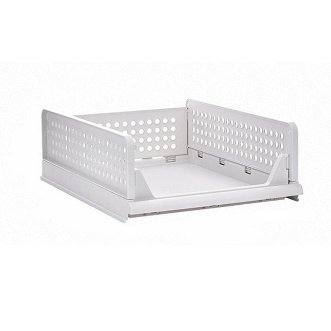 Wardrobe Foldable Storage Basket Layered Divider Drawer Rack Stackable Clothes Organizing Basket