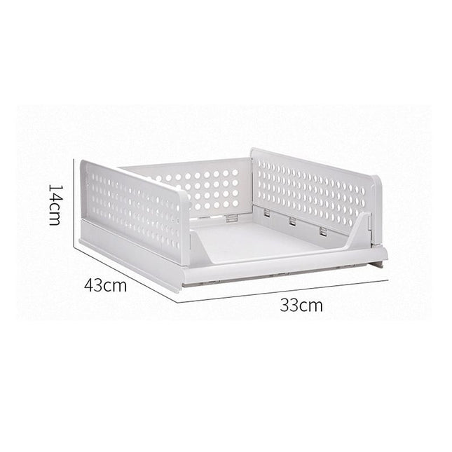 Wardrobe Foldable Storage Basket Layered Divider Drawer Rack Stackable Clothes Organizing Basket – product detail