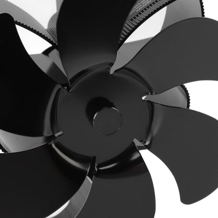 Stove Fan 6 Blades Greater Air Volume Low Noise Operation Wear Resistance Fireplace Fan Black S