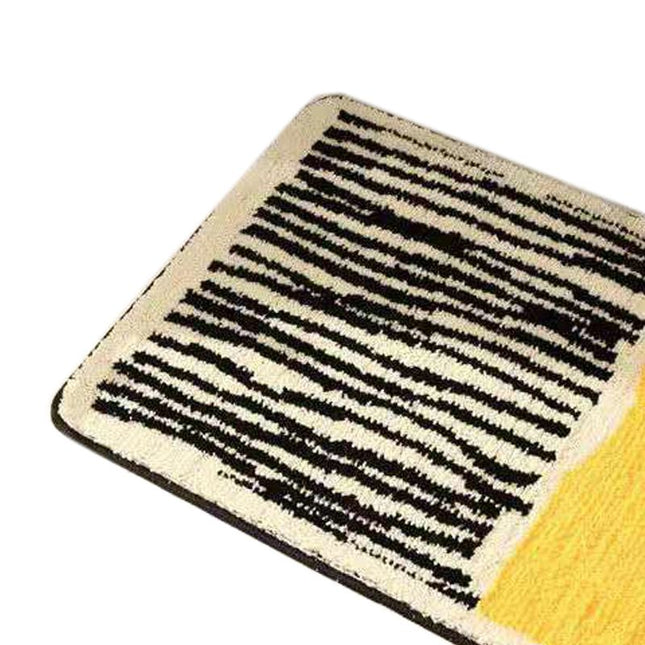 Carpet Rectangular Anti Skid Thickened Comfortable Moisture Absorbing Washable Rug for Entrance Yellow 40 – product detail