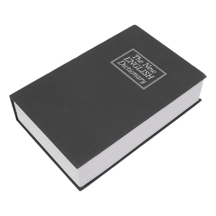 Book Safe Simulation Book Safe Box Portable Money Storing Box with Lock Key for Birthday Gift Black