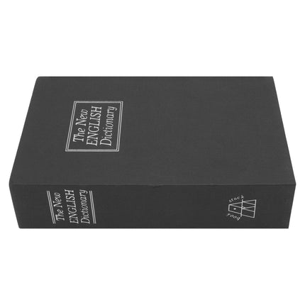 Book Safe Simulation Book Safe Box Portable Money Storing Box with Lock Key for Birthday Gift Black