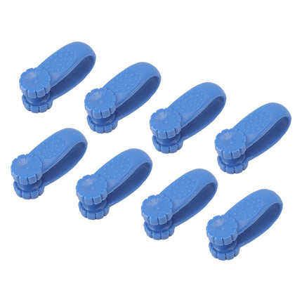 8PCS Hand Pressure Point Tool Plastic Hand Acupressure Clip for Between Thumb and Index Migraine Headache Relief Blue