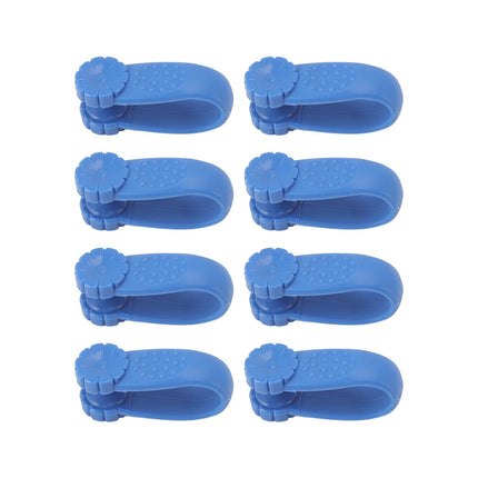 8PCS Hand Pressure Point Tool Plastic Hand Acupressure Clip for Between Thumb and Index Migraine Headache Relief Blue