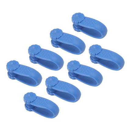 8PCS Hand Pressure Point Tool Plastic Hand Acupressure Clip for Between Thumb and Index Migraine Headache Relief Blue